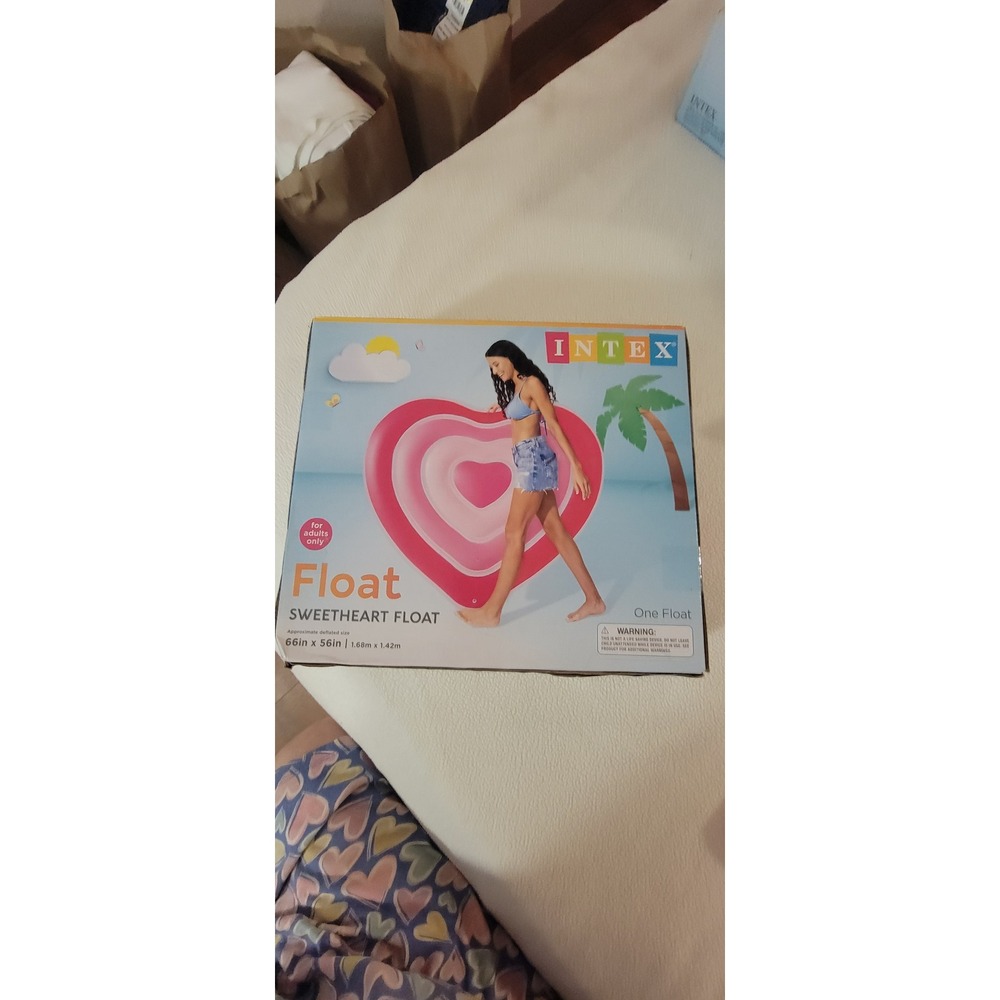 Intex Sweetheart Float Toy shades of Reds & Pink NWT 66in x 56in